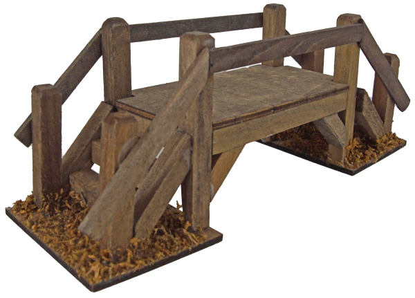 Preview: Holzbrücke - Krippenzubehör, ca. L 20 x B 6,5 x H 7,5 cm